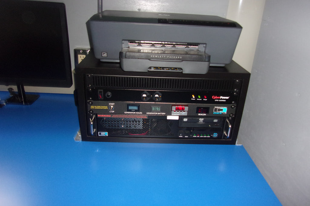 CUES inspection trailer control room