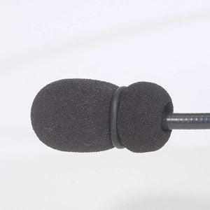 Sonetics mic muff on an Apex headset microphone