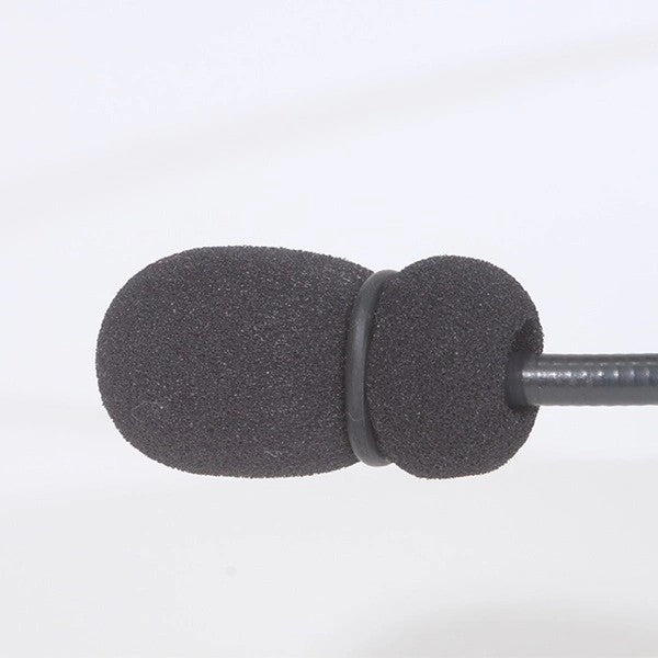 Sonetics mic muff on an Apex headset microphone