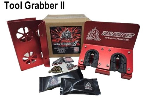 Tool Grabber II - Dual Pocket Lance & Wand Holder, Red Anodized (116-462)
