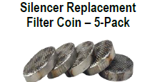 Silencer Replacement Filter Coin 5-Pack - 4-Port Stainless Steel (122-338)
