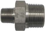Hex Nipple SS 3/4" MNPT x 3/8" MNPT (122-694)