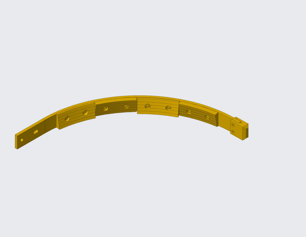 Blade Assembly for Pinch, 96 Gal., Labrie part 160131, 3D drawing