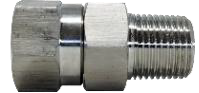 Live Swivel 3/8" MNPT to 3/8" FNPT - 304 Stainless Steel, 5000 PSI (165-340)