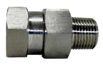 Live Swivel 1/2" MNPT to 1/2" FNPT - 304 Stainless Steel, 5000 PSI (179-342)