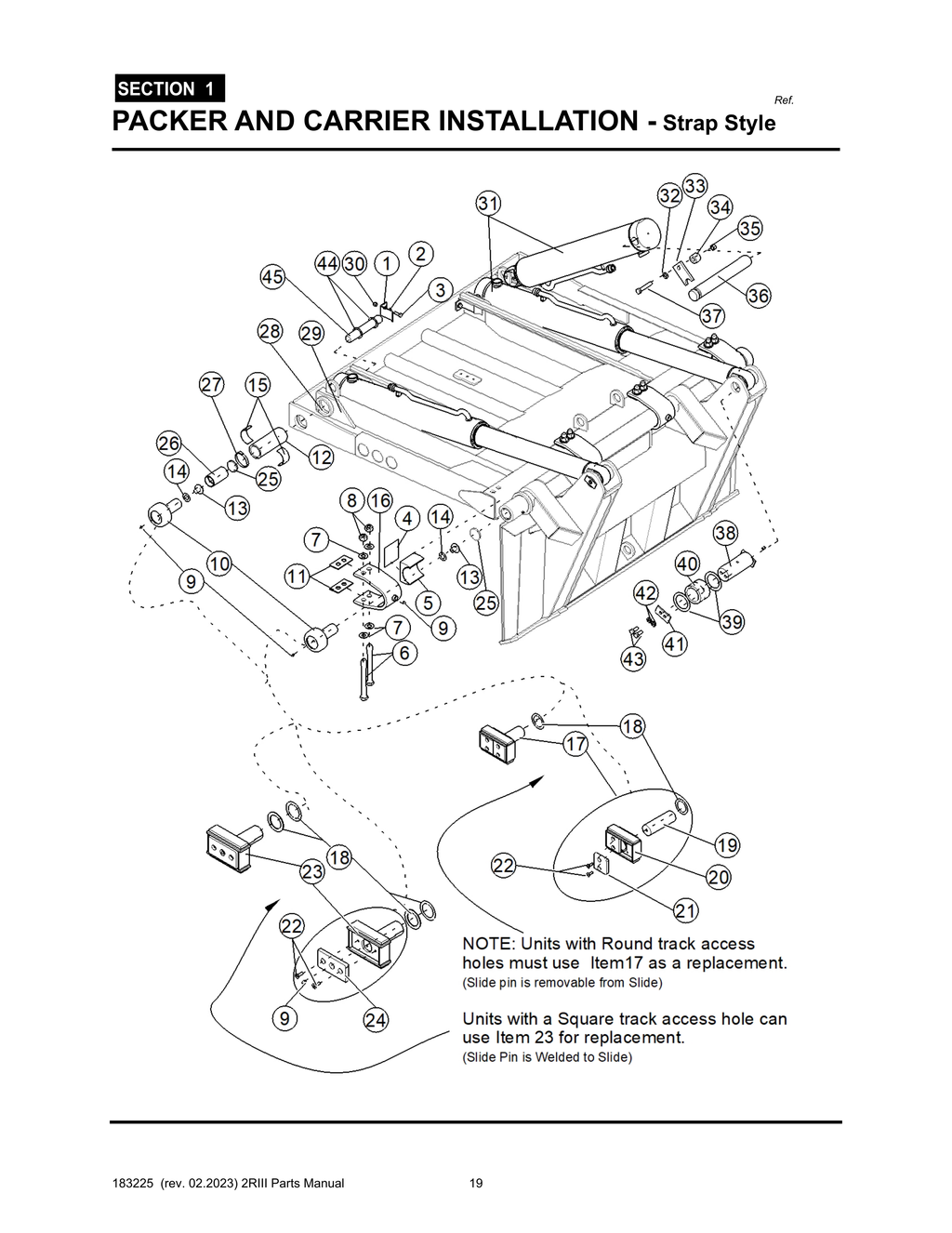 Section 1 - PACKER AND CARRIER INSTALLATION - Strap Style - 2R-III™