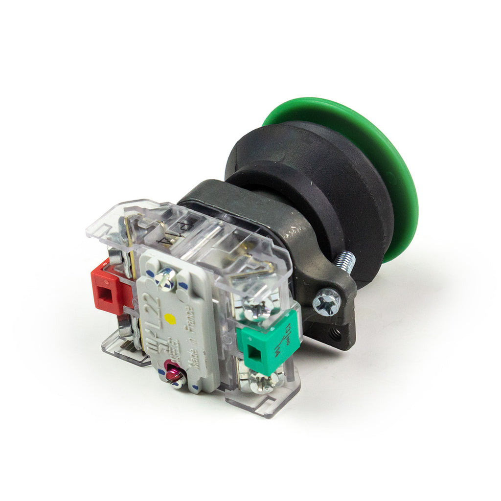 Push Button Switch, Green, Labrie part ELB02300, view 2