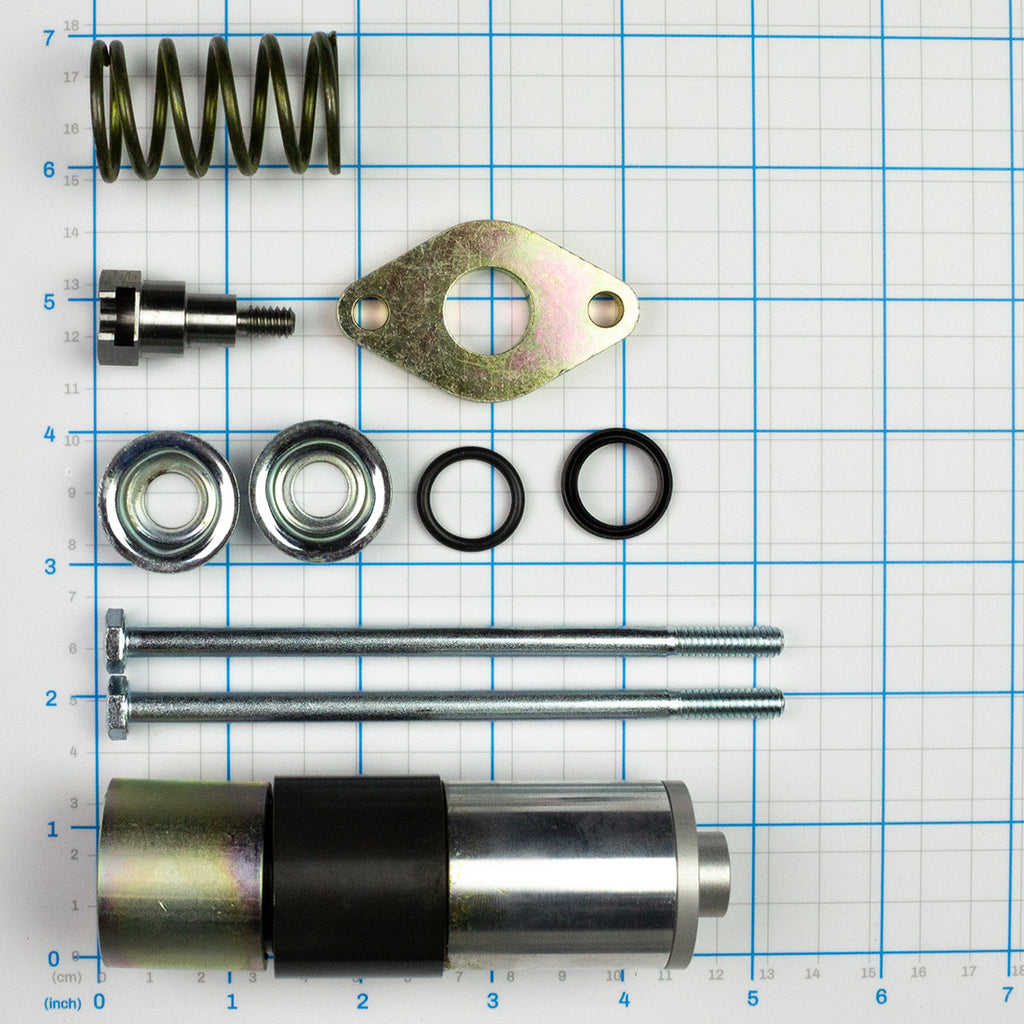 Air Cylinder Valve, Labrie part PNC00245, shown on a measuring grid