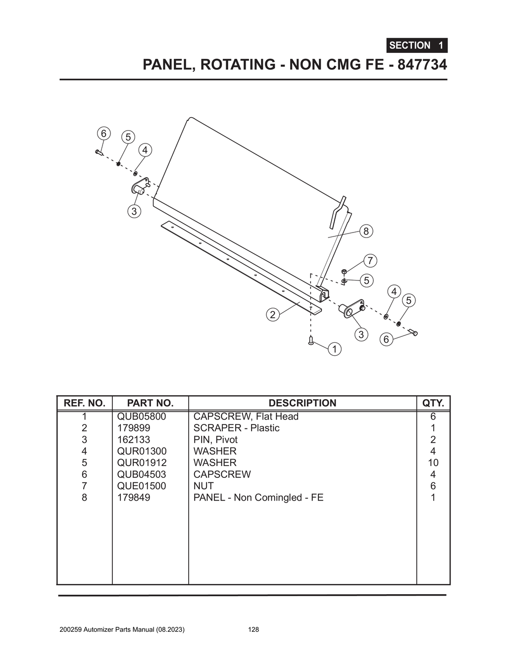 Automizer - PG 128 - Section 1 - PANEL, ROTATING -  NON CMG TTD - 847734 