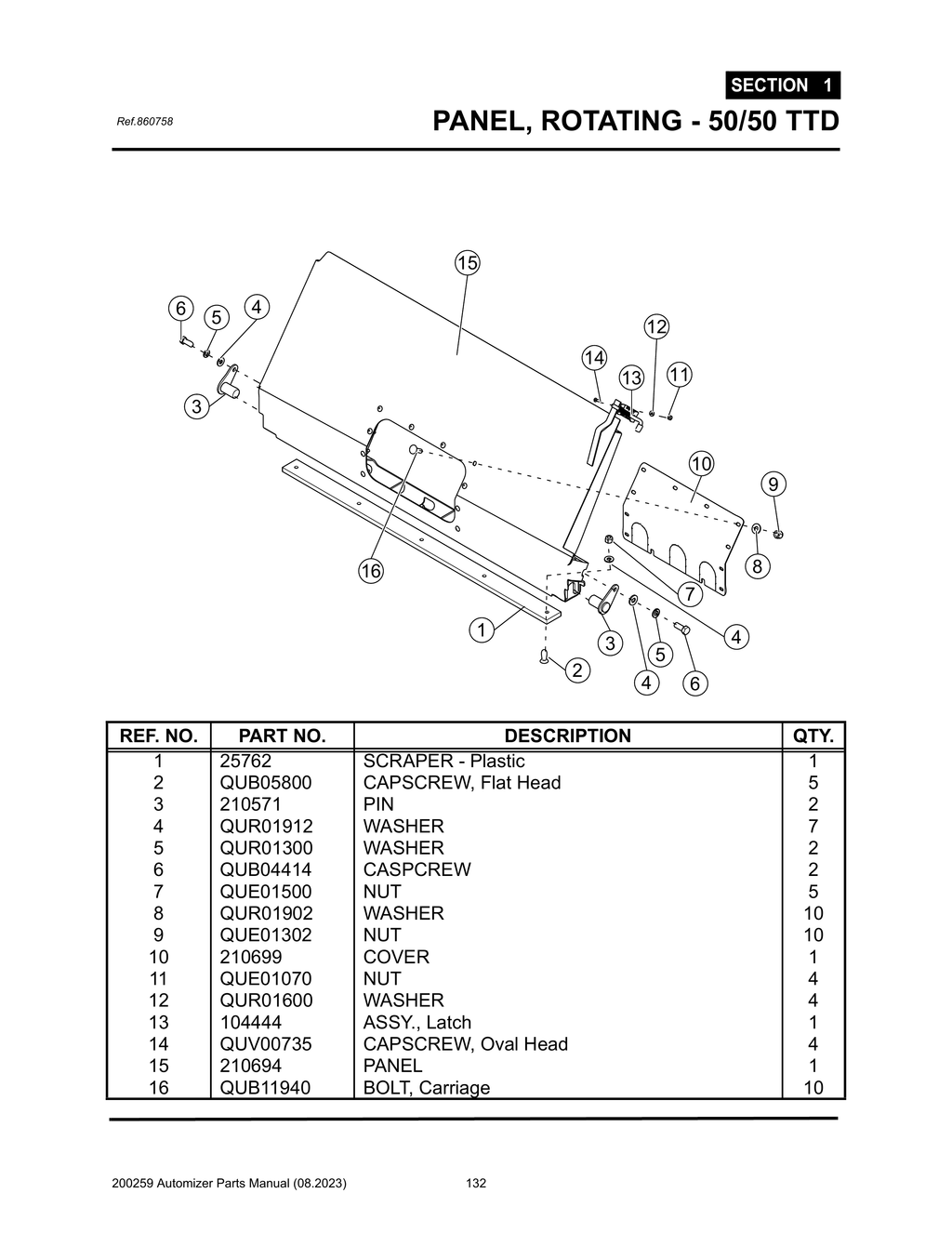 Automizer - PG 132 - Section 1 - PANEL, ROTATING -  50/50 TTD 