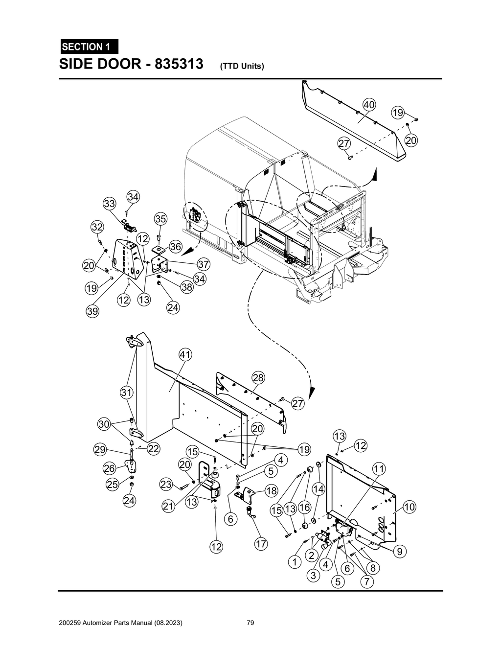 Automizer - PG 079 - Section 1 - SIDE DOOR - 835313 (TTD Units) 