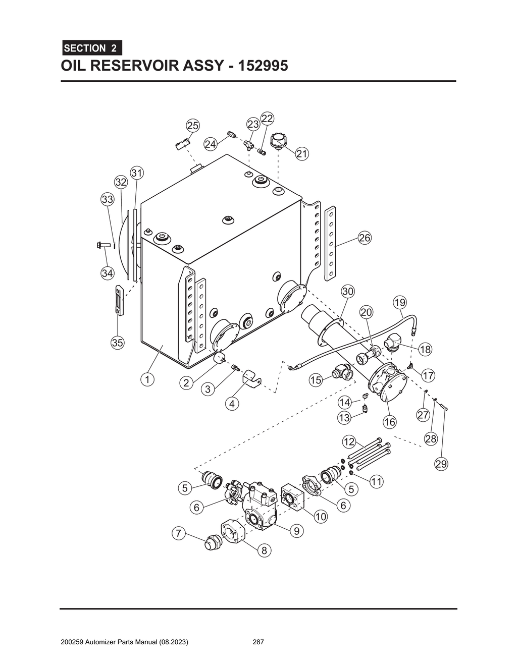 Automizer - PG 287 - Section 2 - OIL RESERVOIR ASSY - 152995