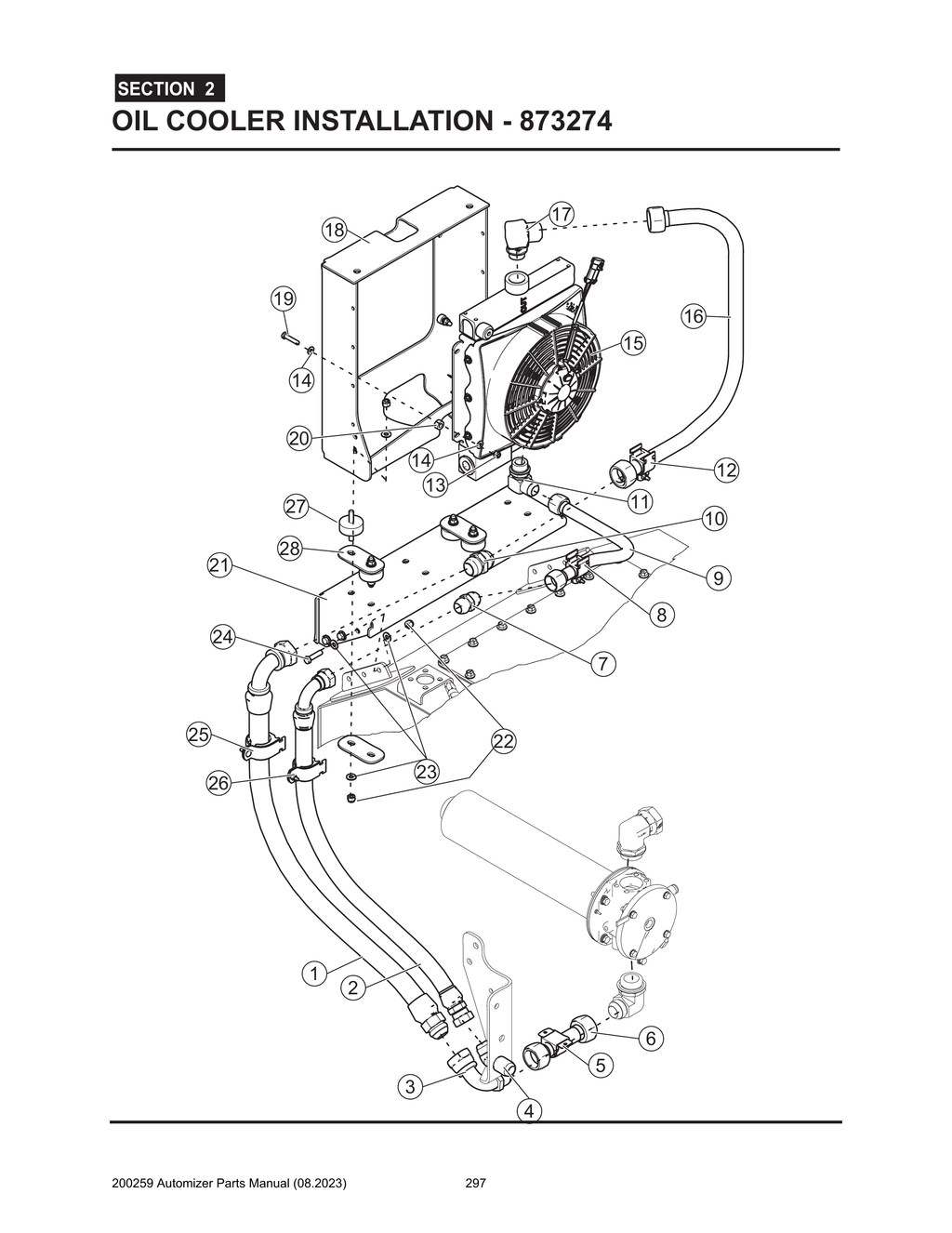 Automizer - PG 297 - Section 2 - OIL COOLER INSTALLATION - 873274 
