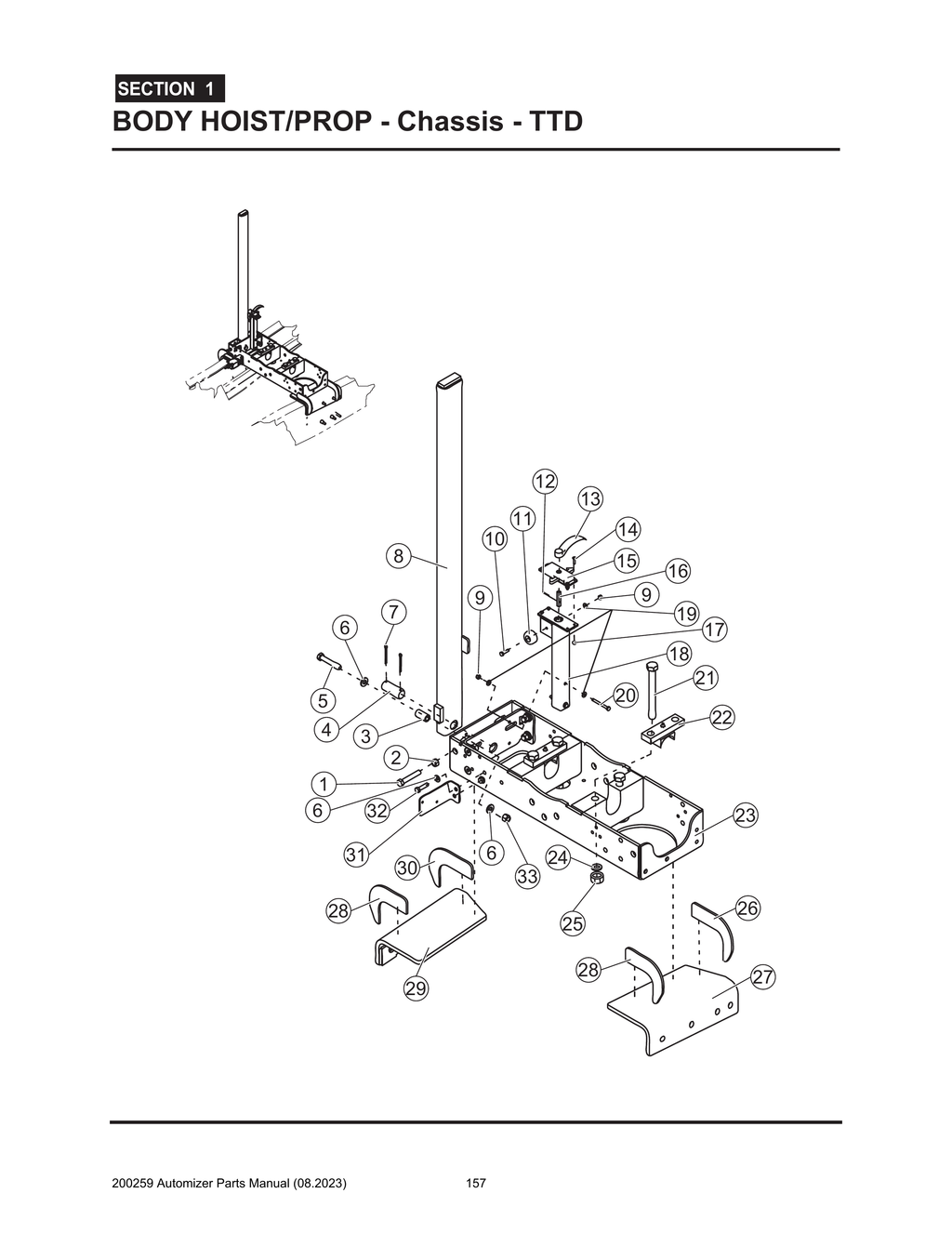 Automizer - PG 157 - Section 1 - BODY HOIST/PROP - Chassis - TTD