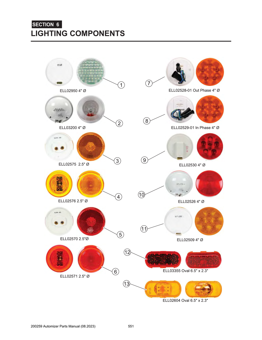 Automizer - PG 551 - Section 6 - LIGHTING COMPONENTS