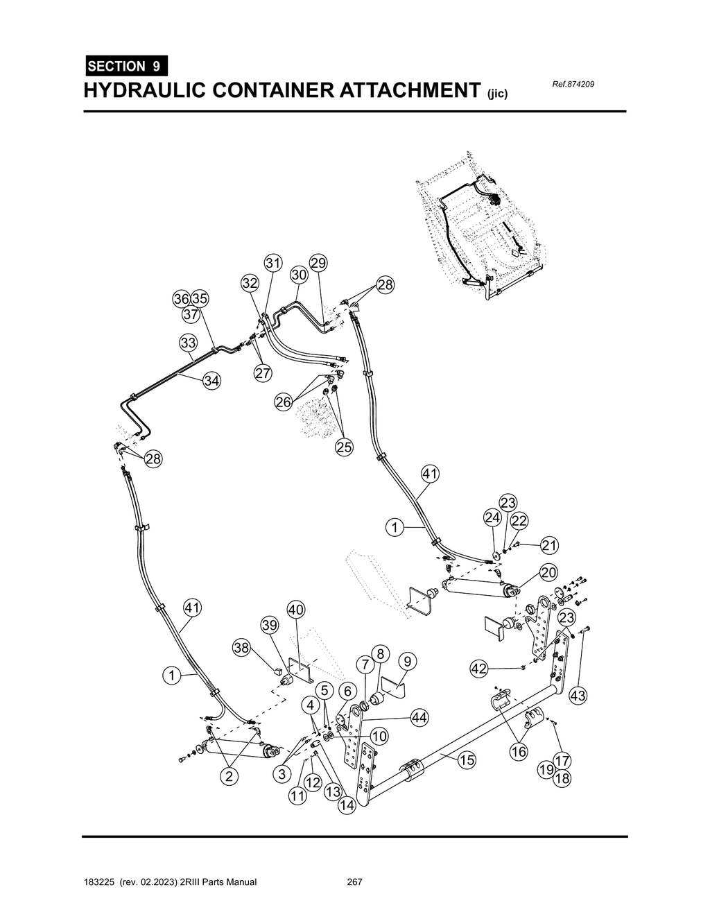 2R-III - PG 267 - SECTION 9 - HYDRAULIC CONTAINER ATTACHMENT (jic)