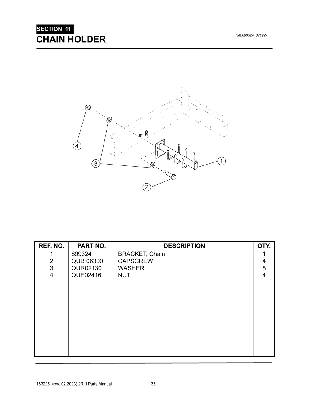 2R-III - PG 352 - SECTION 11 - CHAIN HOLDER