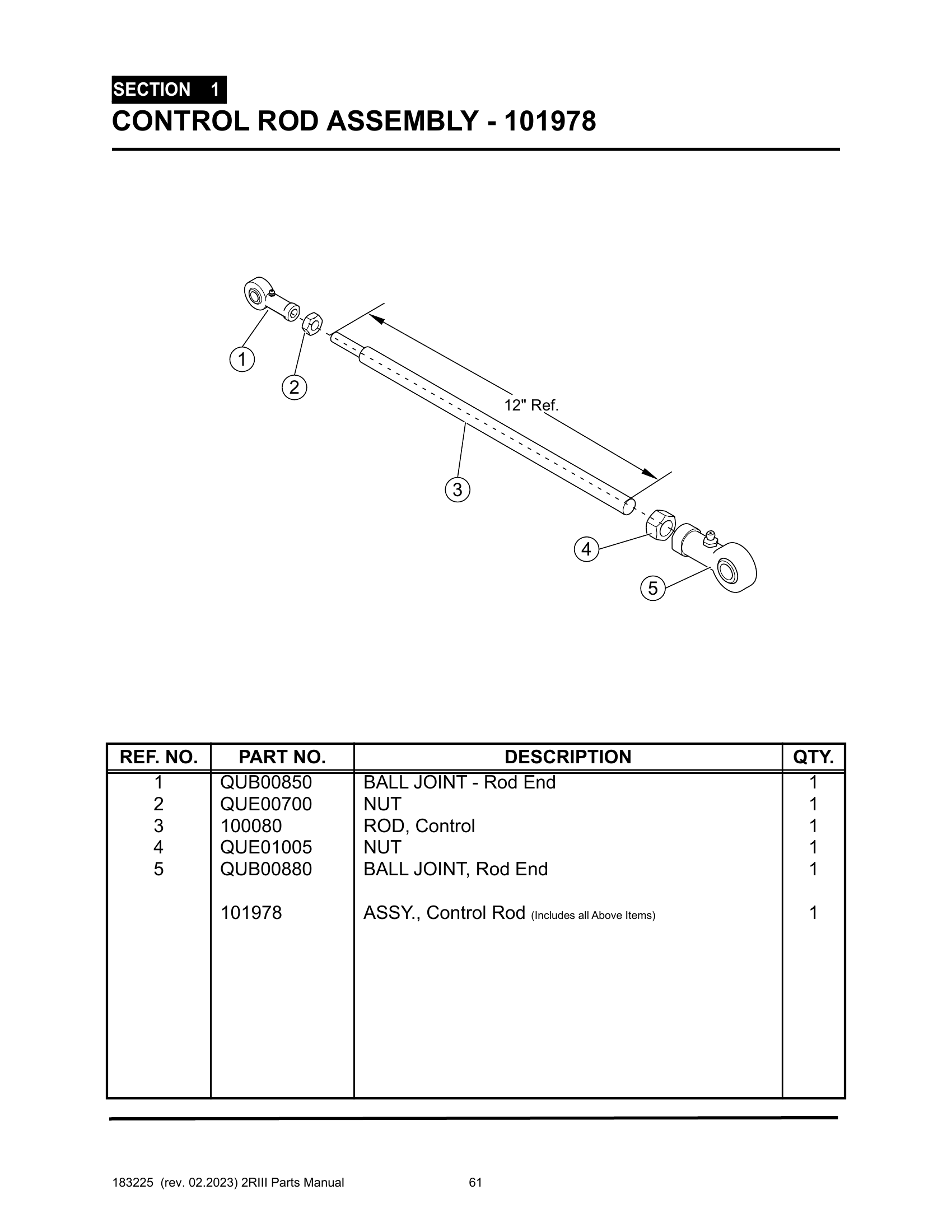 Control Rod Engine 2R-III - PG 061 - SECTION 1 - CONTROL ROD ASSEMBLY - 101978