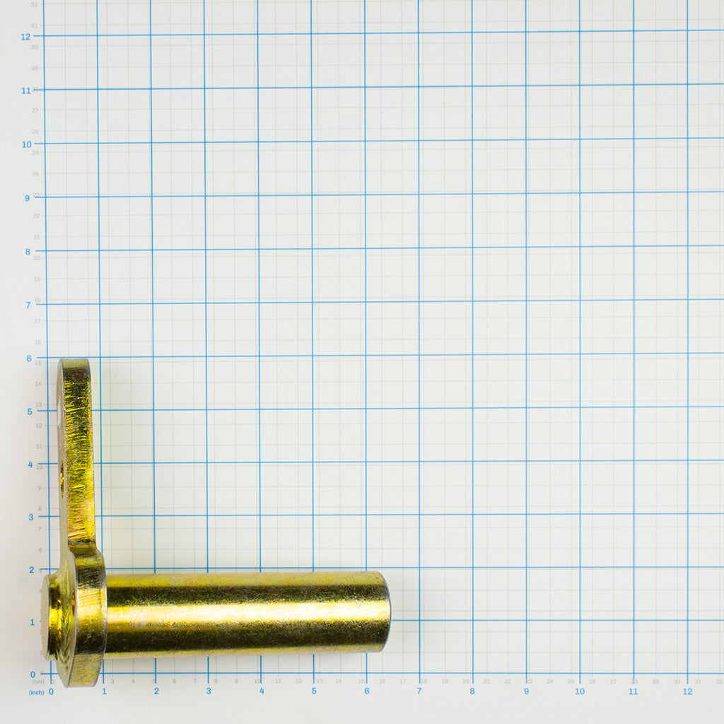 Arm Cylinder Rod End Pin, Labrie part 120167, shown on a measuring grid