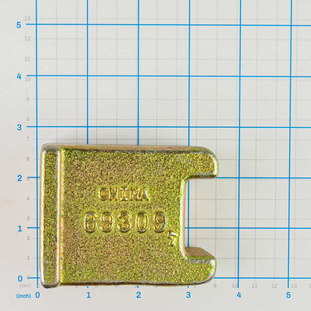 Scraper (Compactor Wiper), Labrie part 69309, shown on a measuring grid
