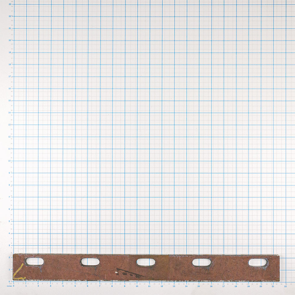 Deflector, Labrie part 97621, shown on a measuring grid