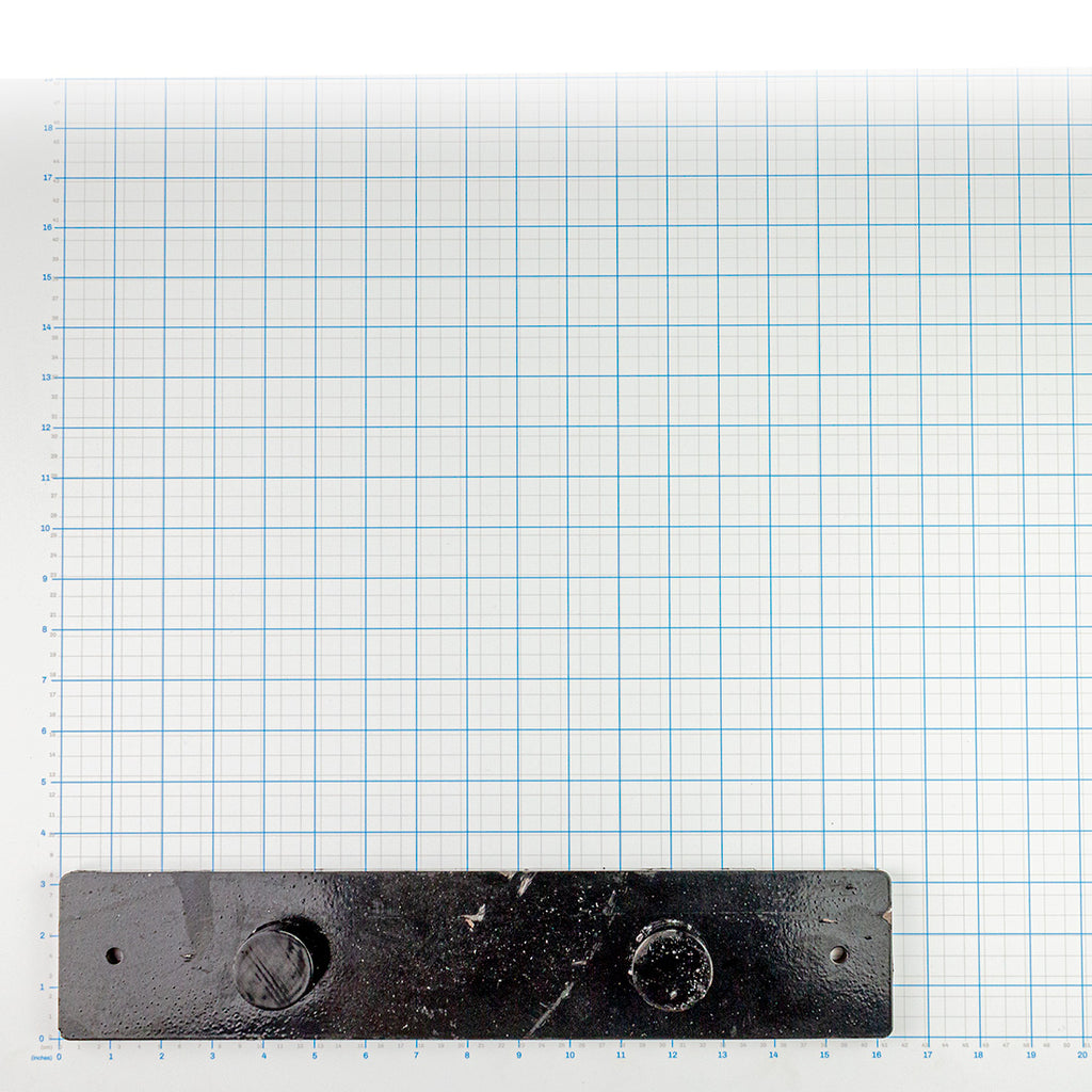 Wear Plate, Labrie part 97673, shown on a measuring grid