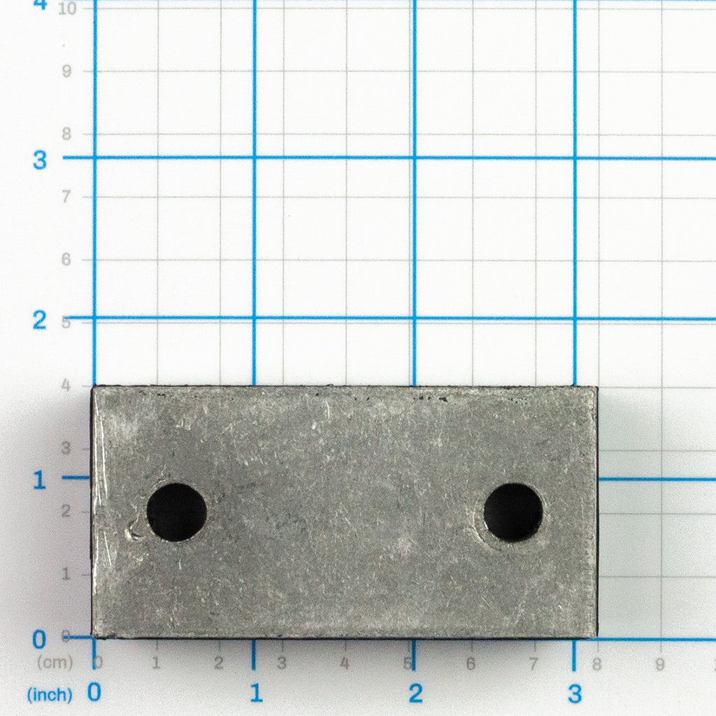 Rubber Bumper, Rectangle, 2 Holes, Labrie part BCB01424, view 4