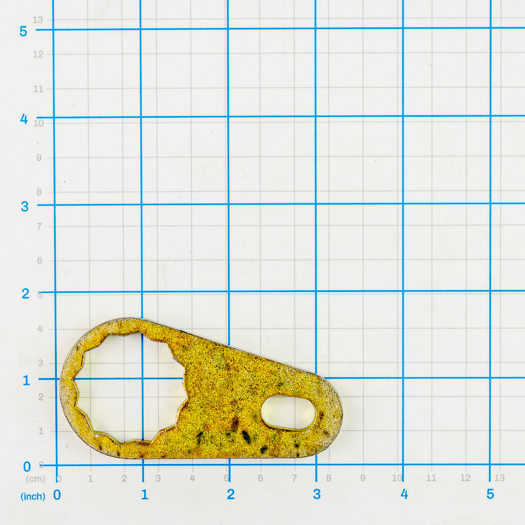 Latch, DSO Grabber Bolt, RH, Labrie part BCB10013, shown on a measuring grid