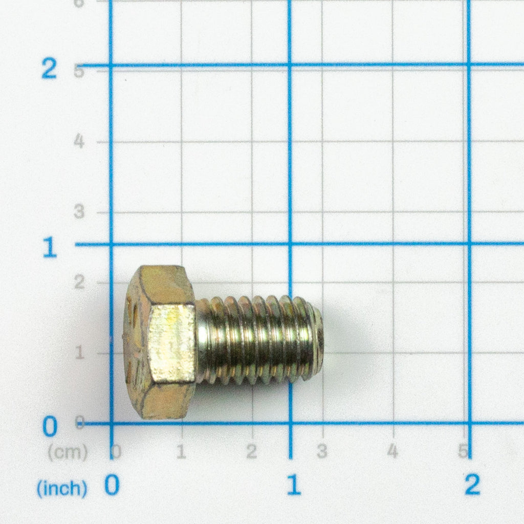 Capscrew, 0.500" NC x 0.75", Labrie part QUB04385, shown on a measuring grid