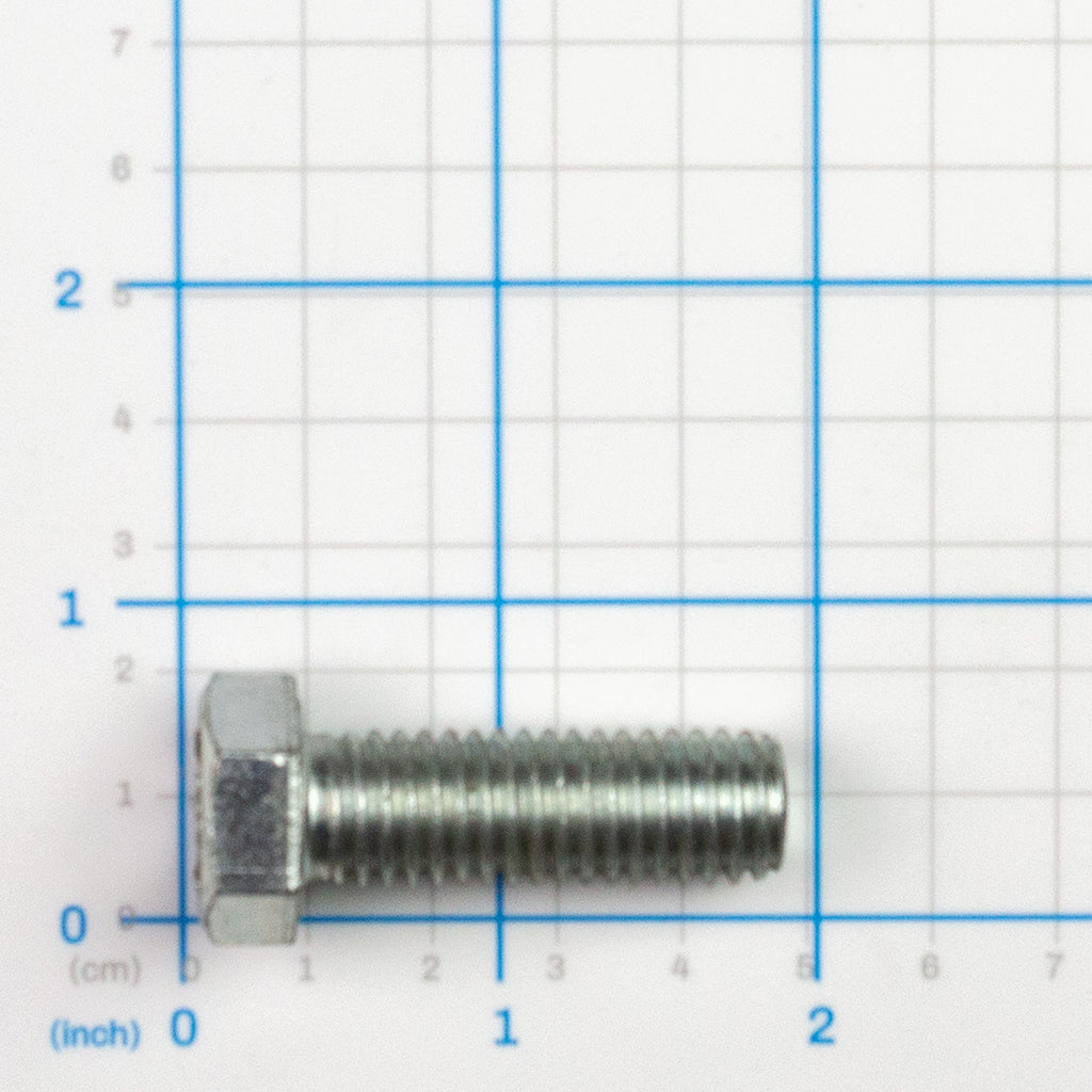 Capscrew, 0.500" NC x 1.50", Labrie part QUB04500, shown on a measuring grid