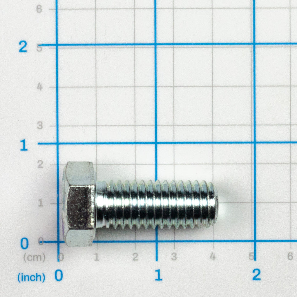 Capscrew, 0.500" NC x 1.25", Labrie part QUB04550, shown on a measuring grid
