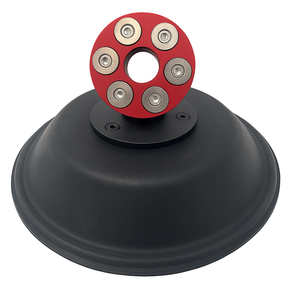 Armour Guard - Magnetic Splash Guard for Hydro Excavation (Red Anodized)
