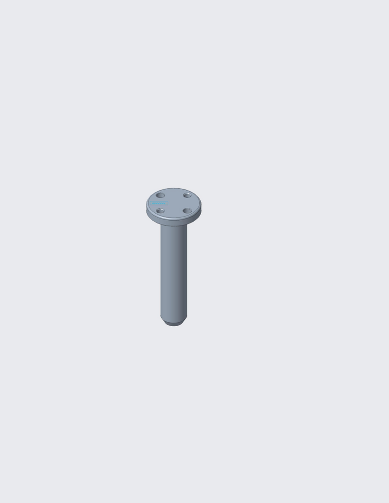 Packer Cylinder Pin, Labrie part 60770, 3D drawing