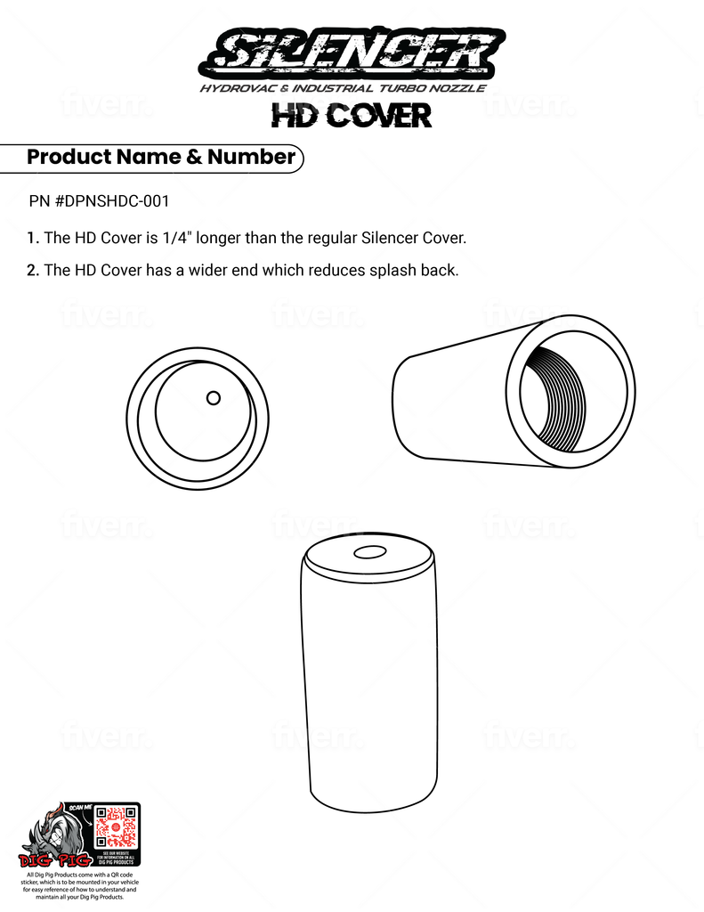 Silencer HD Cover - Heavy Duty Upgrade with 1/4" Thicker Nose (117-967)