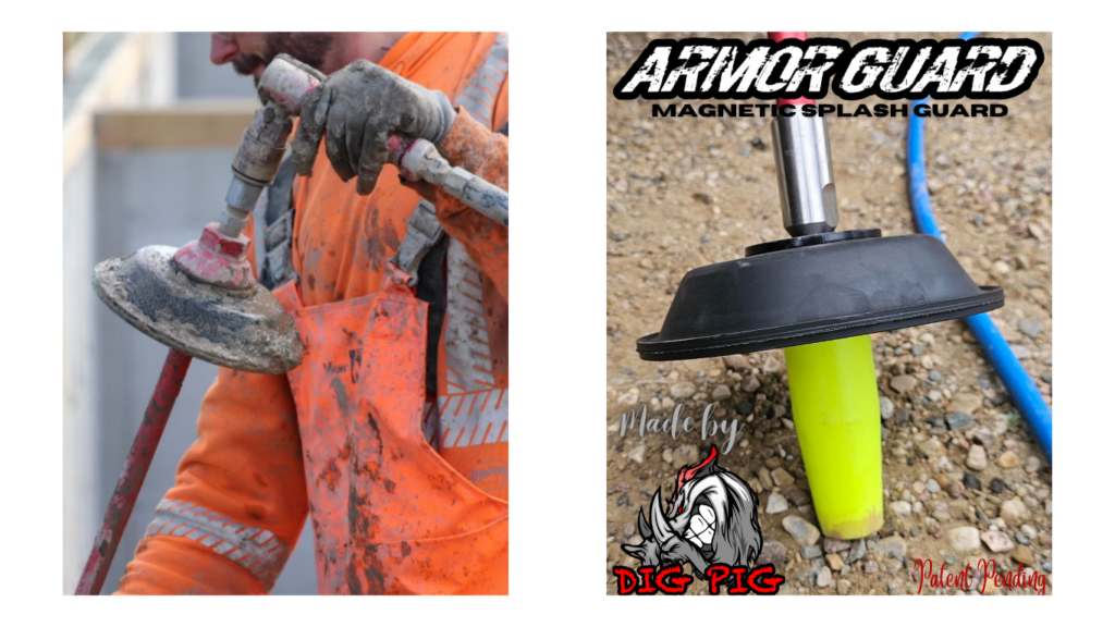 Armour Guard - Magnetic Splash Guard for Hydro Excavation (Red Anodized)