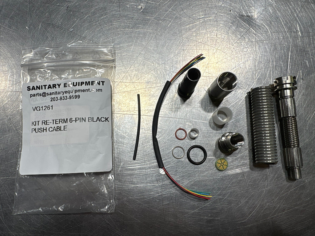 KIT RE-TERM 6-PIN BLACK PUSH CABLE (VG1261)