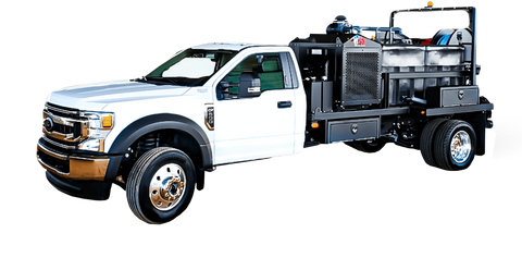 Vac-Con VJT750 jetter truck, front three-quarter driver side view