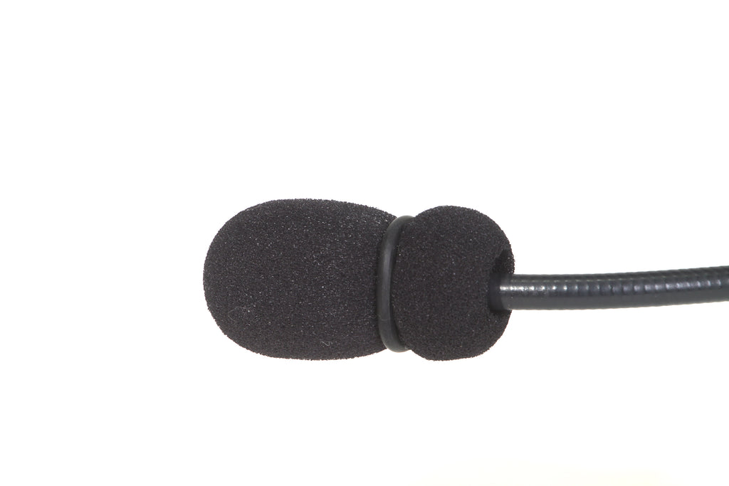 Apex 3-Series headset microphone with mic muff installed