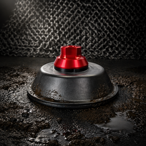 Dig Pig Armour Guard magnetic splash guard, red anodized