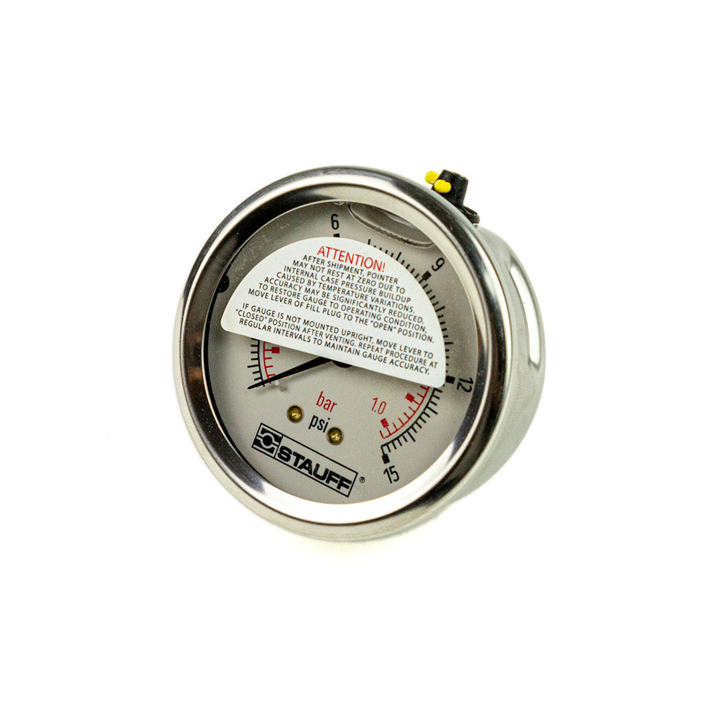 Air Gauge (0-15 PSI, Glycerine), Labrie part PNJ01100