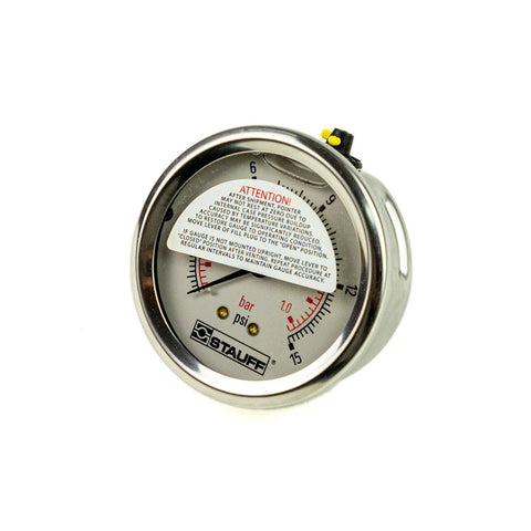 Air Gauge (0-15 PSI, Glycerine), Labrie part PNJ01100