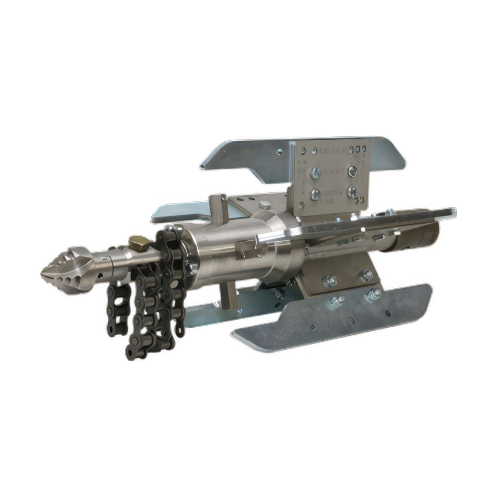 KEG Super Cutter Plus 150 chain cutter with skids and roller chains