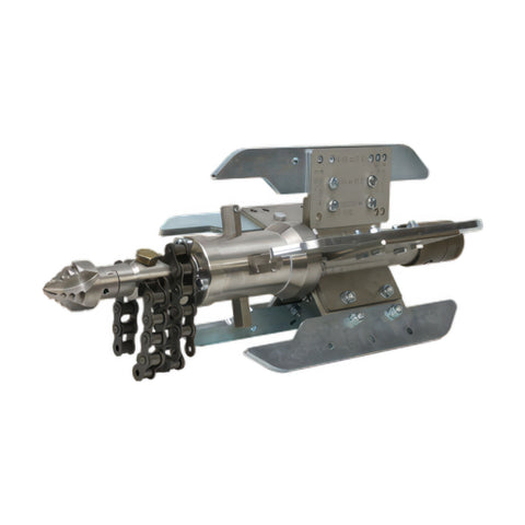 KEG Super Cutter Plus 150 chain cutter with skids and roller chains