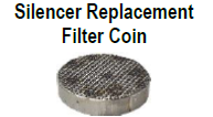 Silencer Replacement Filter Coin - 4-Port Stainless Steel (127-636)
