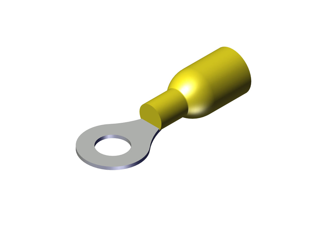 IILLUSTRATIVE IMAGE OF TERMINAL, 12-10AWG 1/4" RING TERMINAL SHRINK TUBE