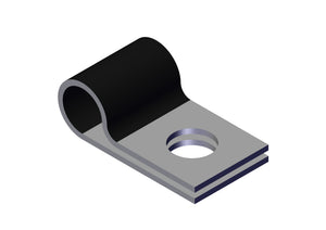 IILLUSTRATIVE IMAGE OF CLAMP, 1/2" RUBBER COATED