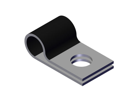 IILLUSTRATIVE IMAGE OF CLAMP, 1/2" RUBBER COATED