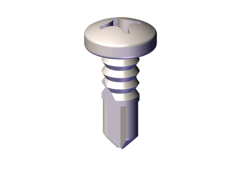IILLUSTRATIVE IMAGE OF SCREW, 1/4" X 3/4" PAN PHILIPS SELF DRILLING