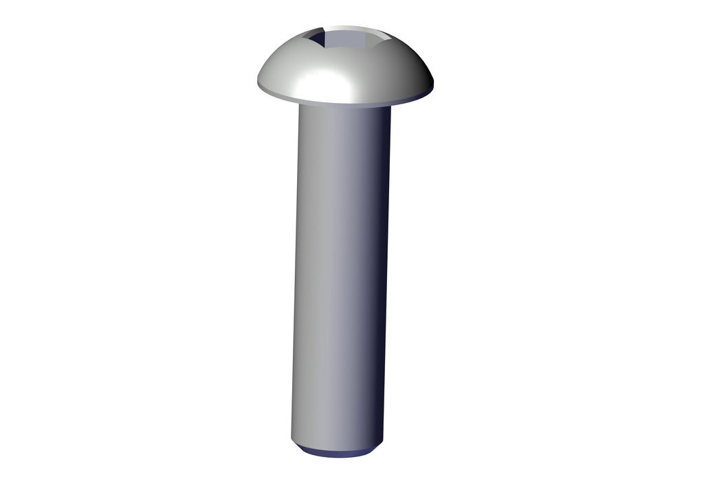 IILLUSTRATIVE IMAGE OF BOLT, 10-24 X 3/4" BUTTON HEAD