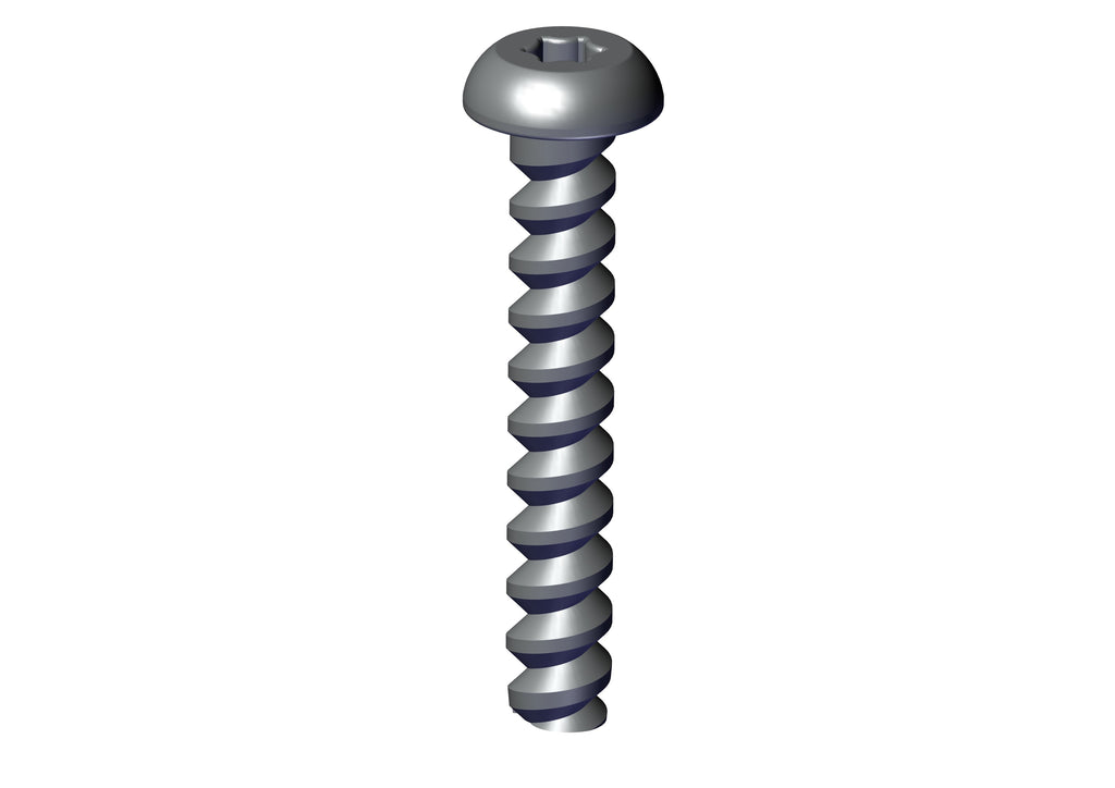 IILLUSTRATIVE IMAGE OF BOLT, 10-24 X 1-1/8" BOSSCREW THREAD TORX BUTTON HEAD CHAMFER POINT